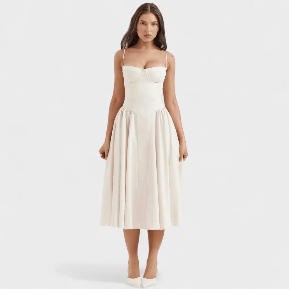 Isabel – Vestido Elegancia Fluctuante - Beige / XS/S - Vestidos