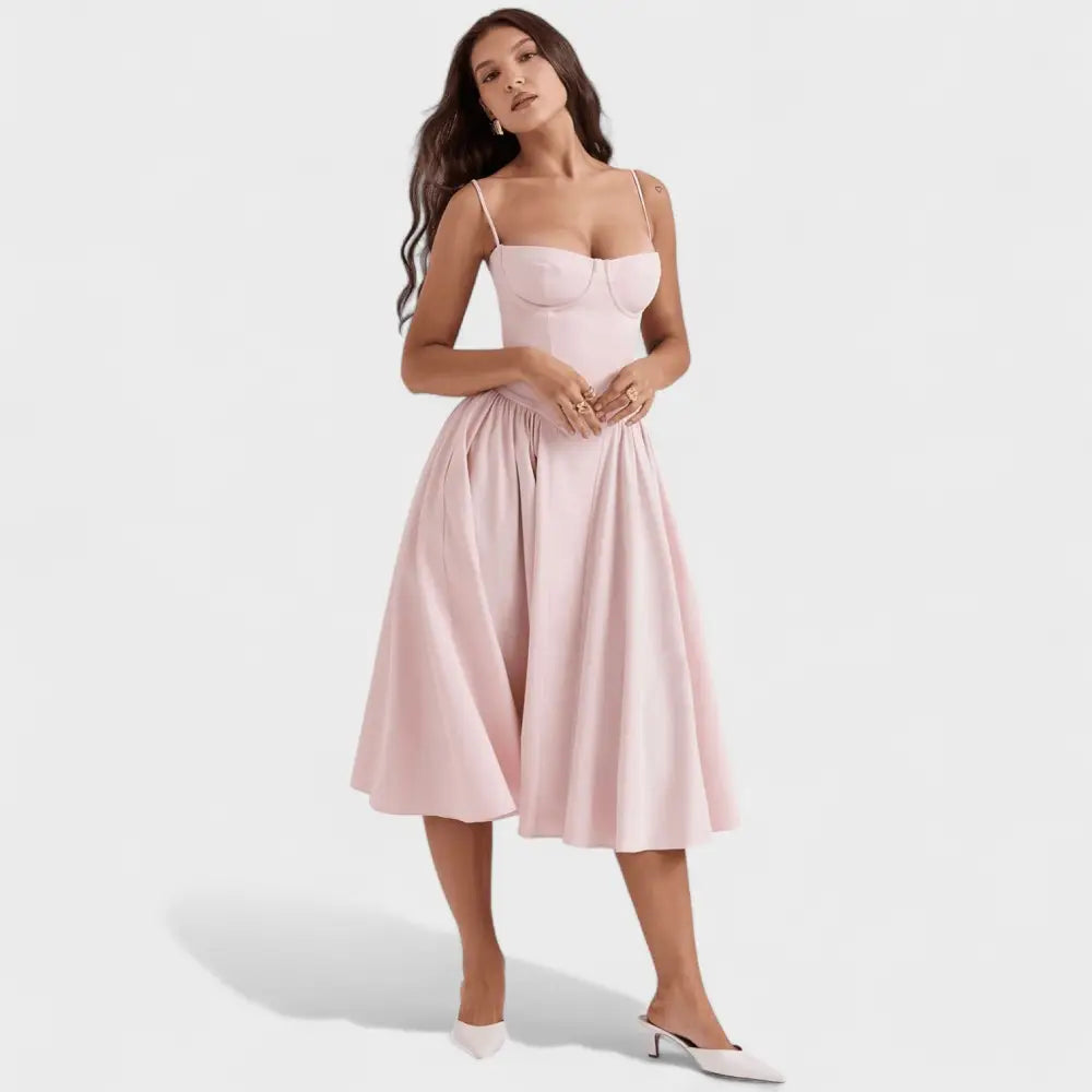 Isabel – Vestido Elegancia Fluctuante - Rosa bebé / XS/S - Vestidos