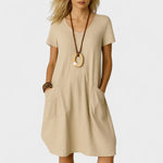 Isabel – Vestido Estilo Bohemio Radiante - Beige / S - Vestidos