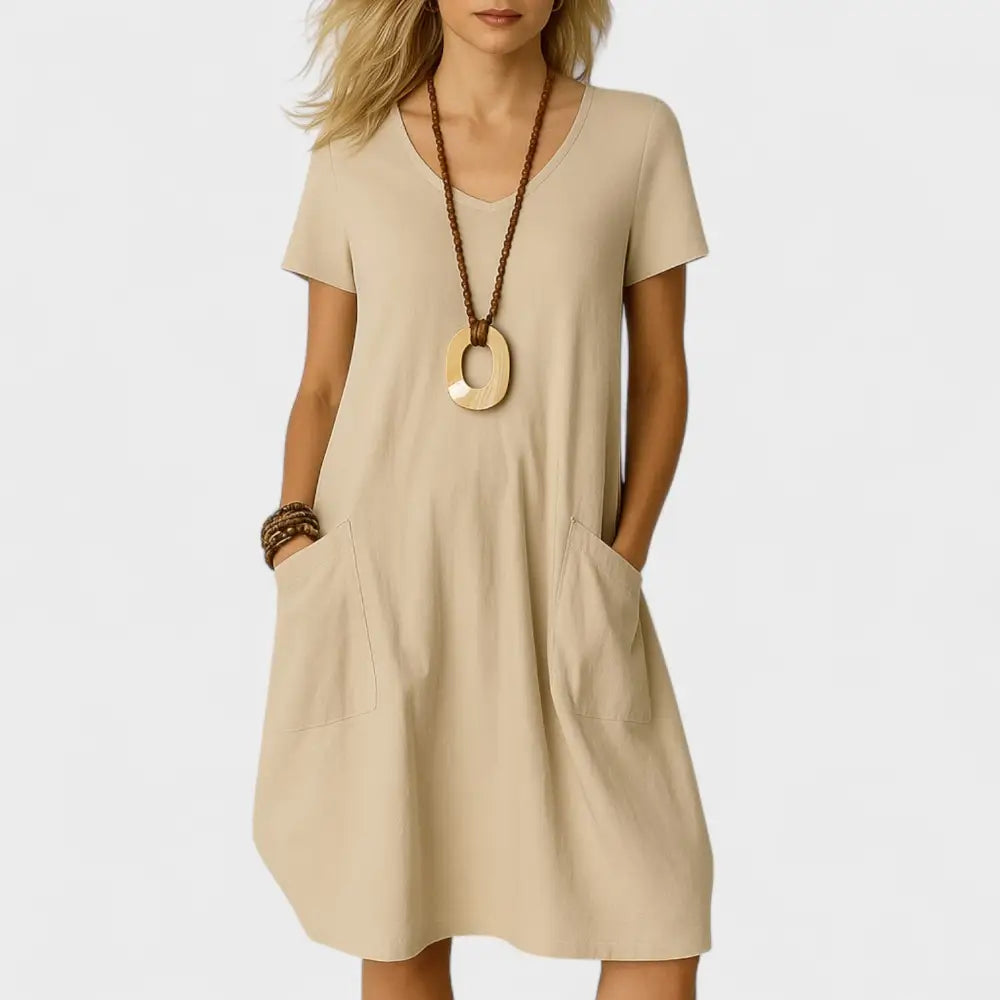 Isabel – Vestido Estilo Bohemio Radiante - Beige / S - Vestidos