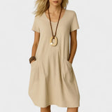 Isabel – Vestido Estilo Bohemio Radiante - Beige / S - Vestidos