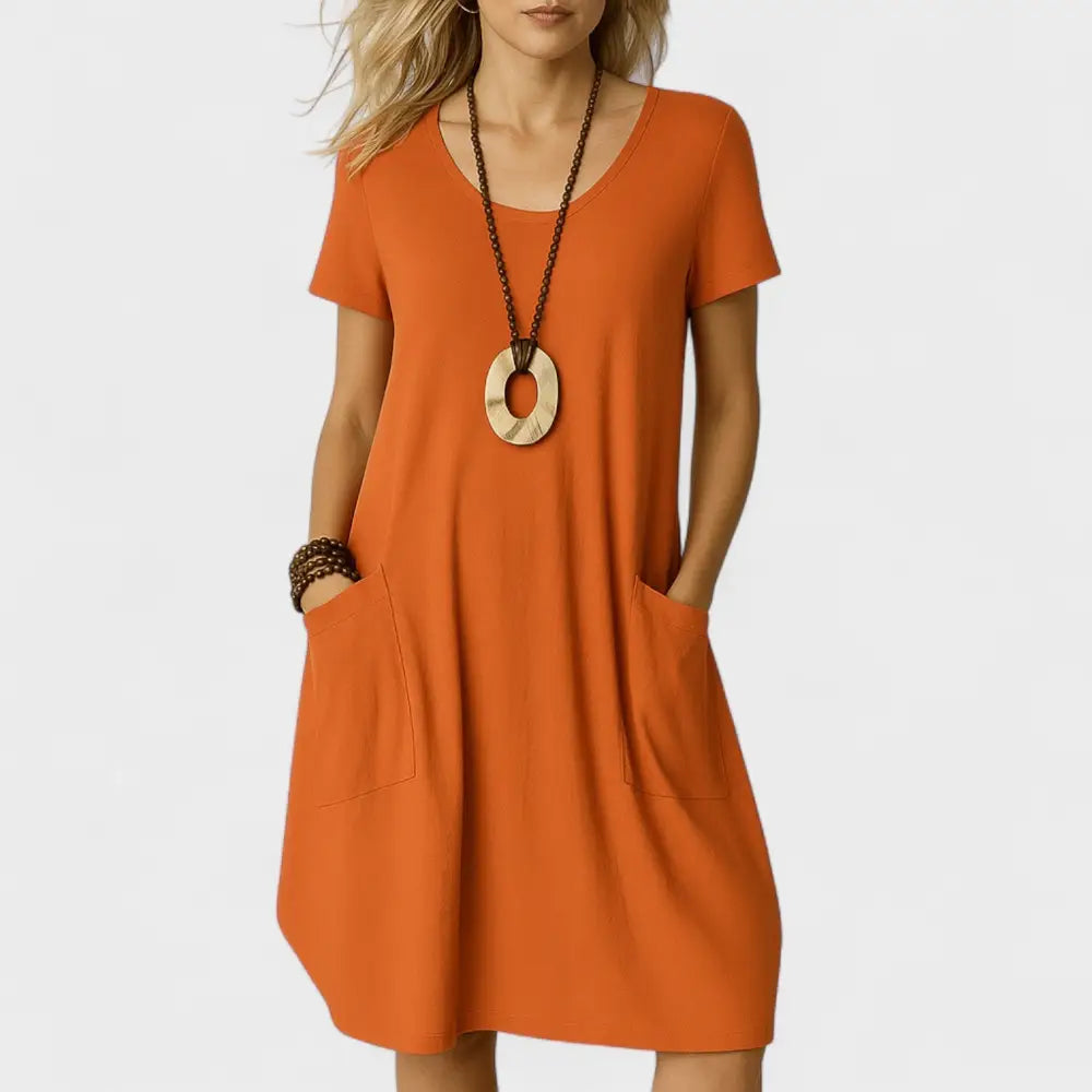 Isabel – Vestido Estilo Bohemio Radiante - Naranja / S - Vestidos