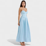 Isabella – Vestido Plisado Elegancia Atemporal - Azul / XS - Vestidos