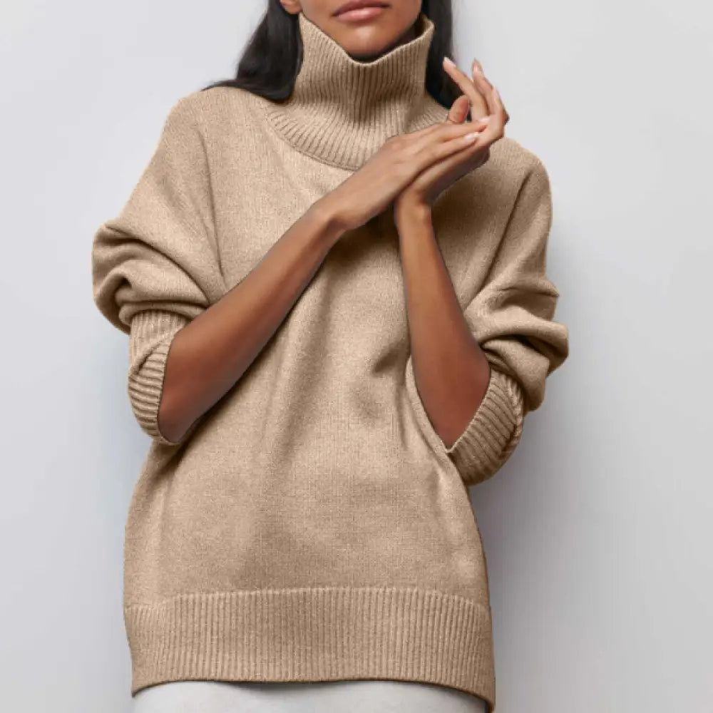 Julia – Suéter Estilo Chic y Confortable - Khaki / S - Suéteres & Cardigans