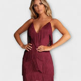 Layla – Vestido Encanto Atemporal - Bordeaux / S - Vestidos
