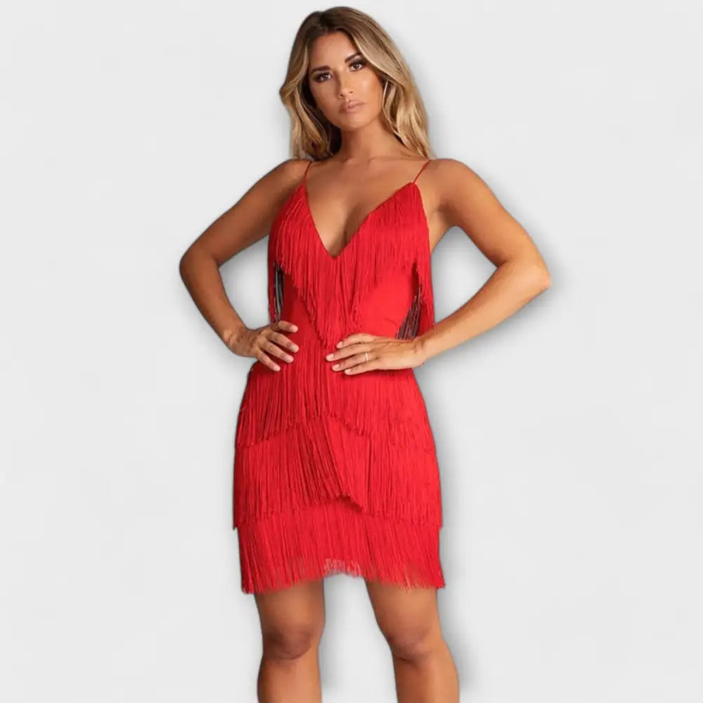 Layla – Vestido Encanto Atemporal - Rojo / S - Vestidos