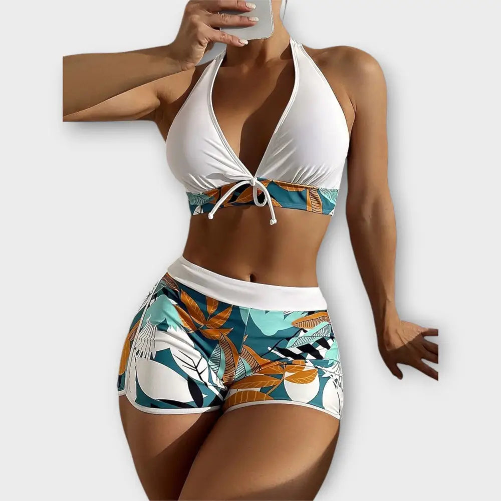 Lía – Conjunto Bikini Elegancia Veraniega - S / Weiß