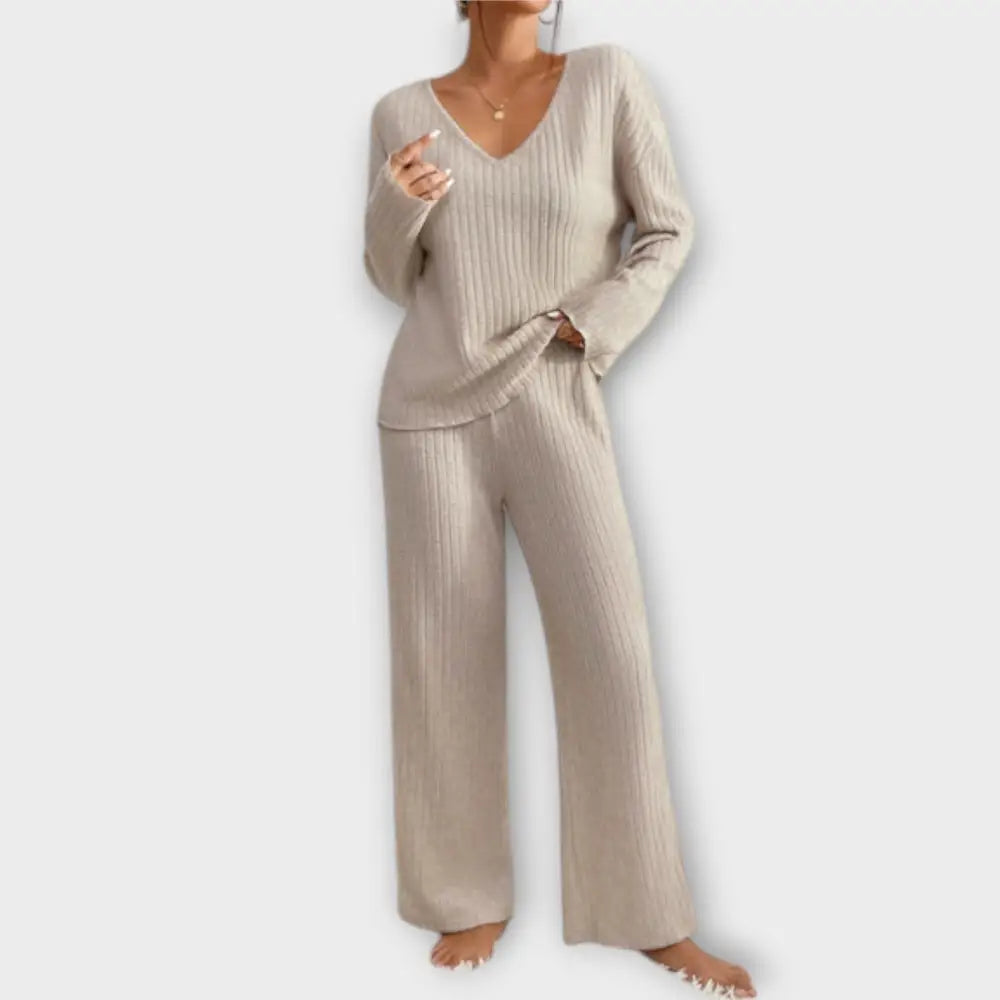 Lía – Conjunto Elegancia y Comodidad - Beige / S - CONJUNTOS