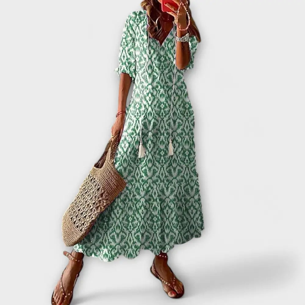 Lía – Vestido Bohemio Con Encanto Veraniego - Grüne / XS - Vestidos
