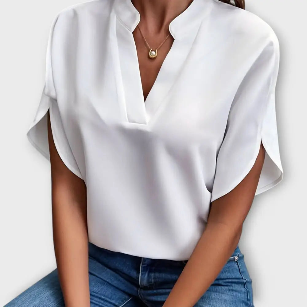 Lidia – Blusa Estilo Primaveral y Confort - Blanco / S - Lidia – Blusa Estilo Primaveral y Confort > Blouses > >