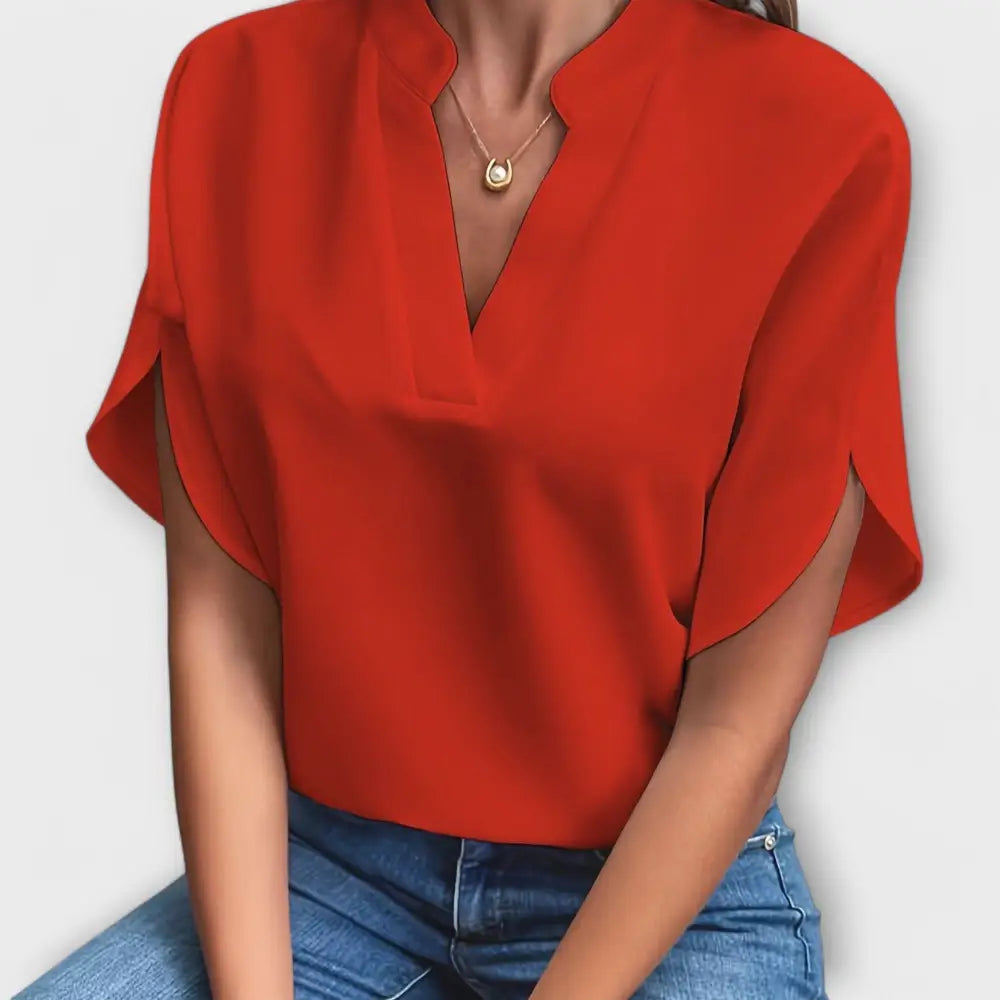 Lidia – Blusa Estilo Primaveral y Confort - Rojo / S - Lidia – Blusa Estilo Primaveral y Confort > Blouses > >