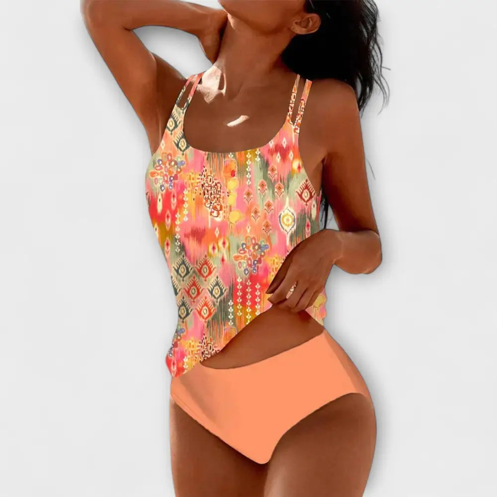 Lina – Conjunto Elegancia en Colores Vibrantes - Orange / S