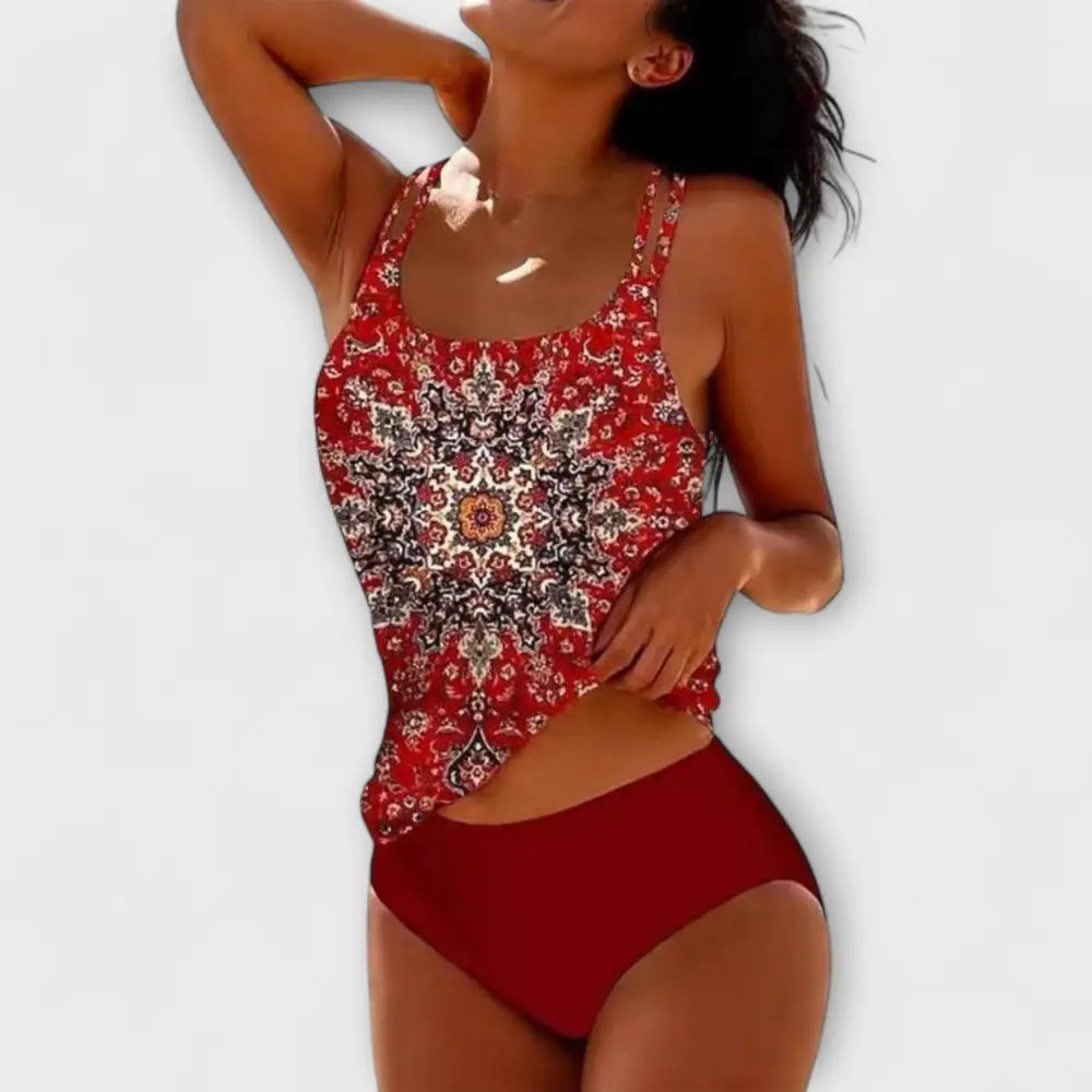Lina – Conjunto Elegancia en Colores Vibrantes - Rot / S
