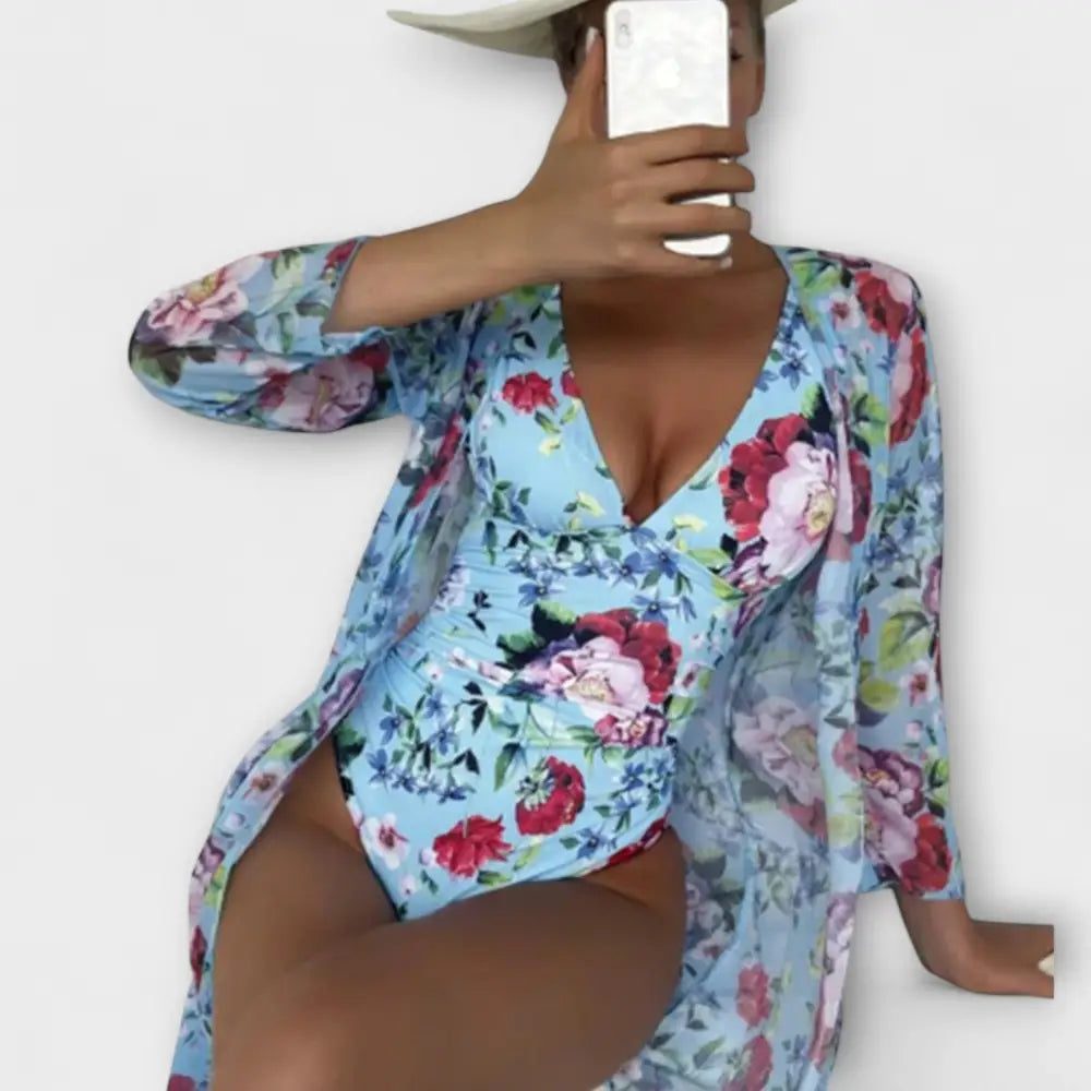 Linnea – Conjunto Verano de Playa Elegante - Blau / S
