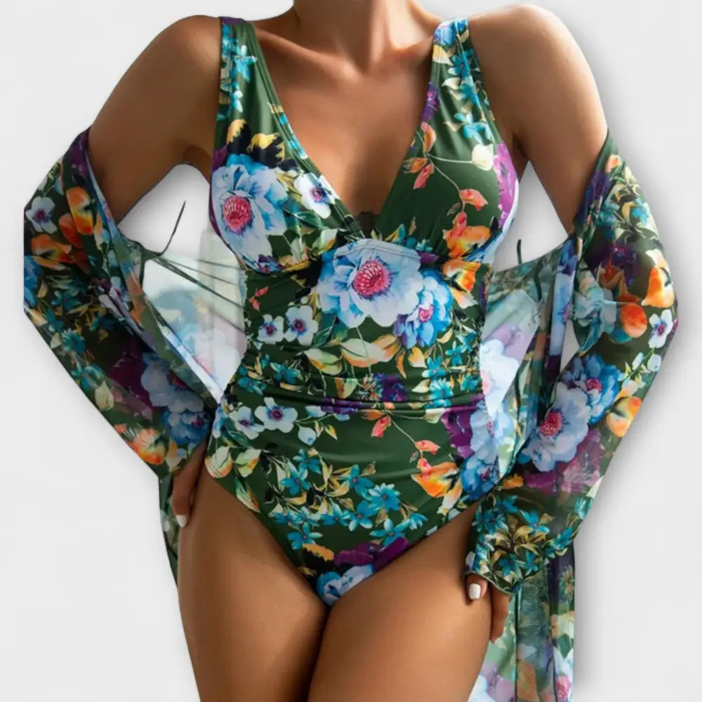 Linnea – Conjunto Verano de Playa Elegante - Grün / S