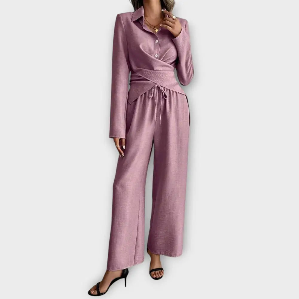 Livia – Conjunto Estilo Fresco y Chic - Rosa / S - CONJUNTOS