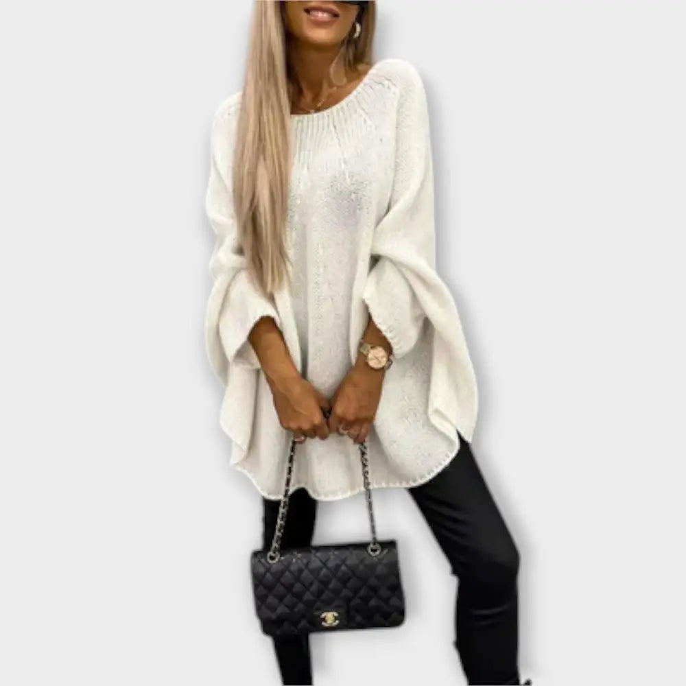 Lola – Pullover Estilo Acogedor y Chic - Creme / S - Suéteres & Cardigans