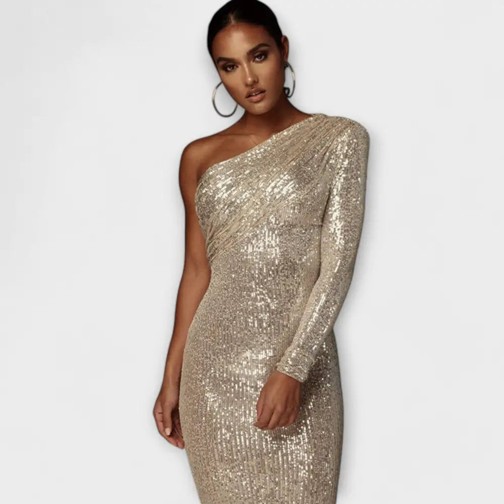 Lorena – Vestido Elegancia Cautivadora - Oro / XS - Vestidos