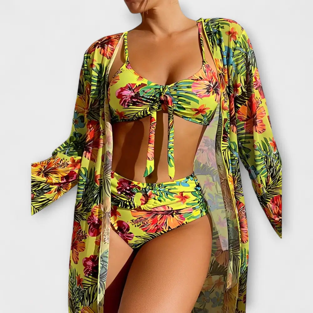 Luna – Conjunto Bikini Estilo Vibrante y Cómodo - Gelb / S