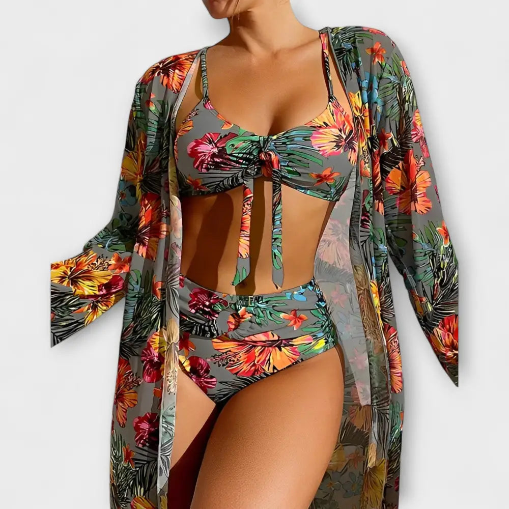 Luna – Conjunto Bikini Estilo Vibrante y Cómodo - Grau / S