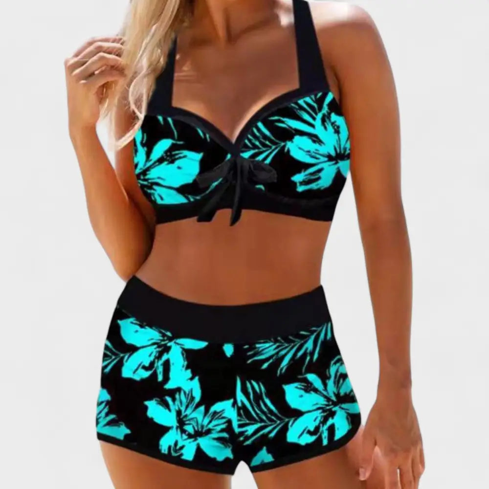 María – Bañador Elegancia Floral y Comodidad Inigualable - Sherrie | Bañador de Cintura Alta con Estampado Floral