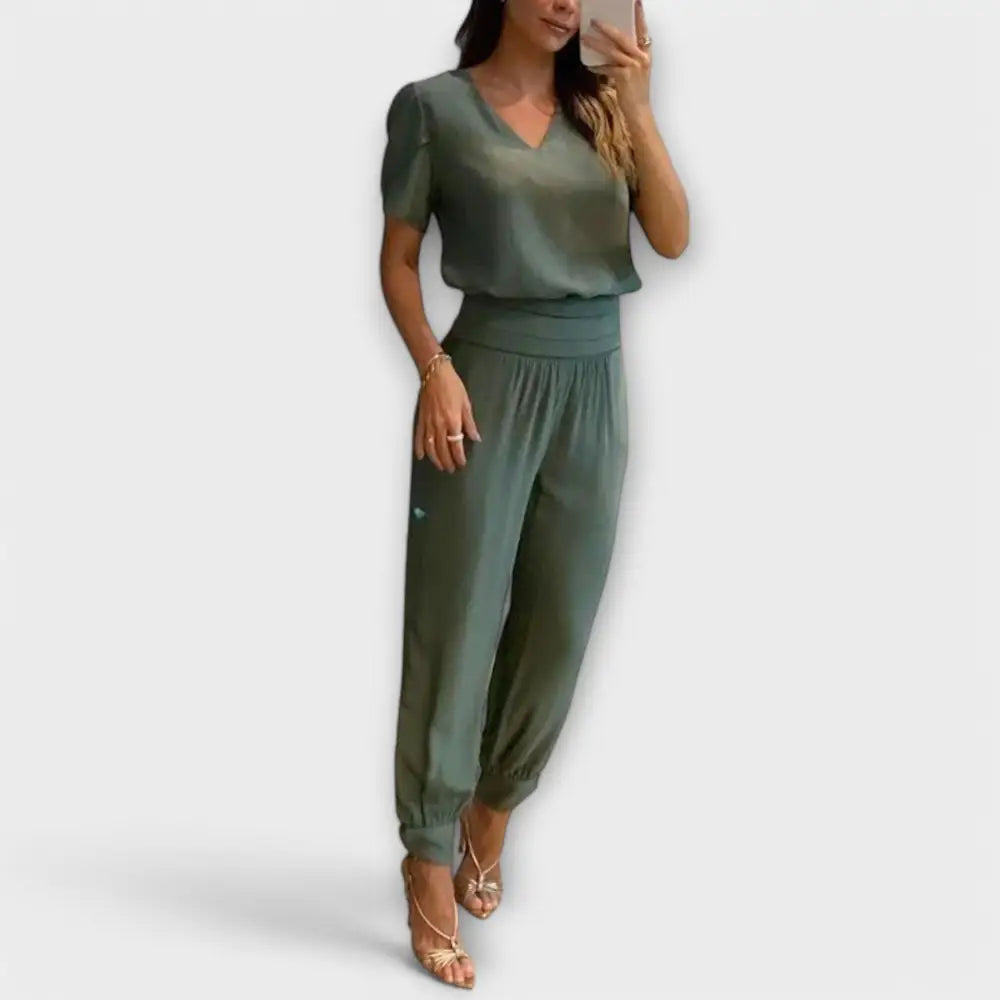 María – Conjunto Chic y Versátil - Erbsengrün / S - CONJUNTOS