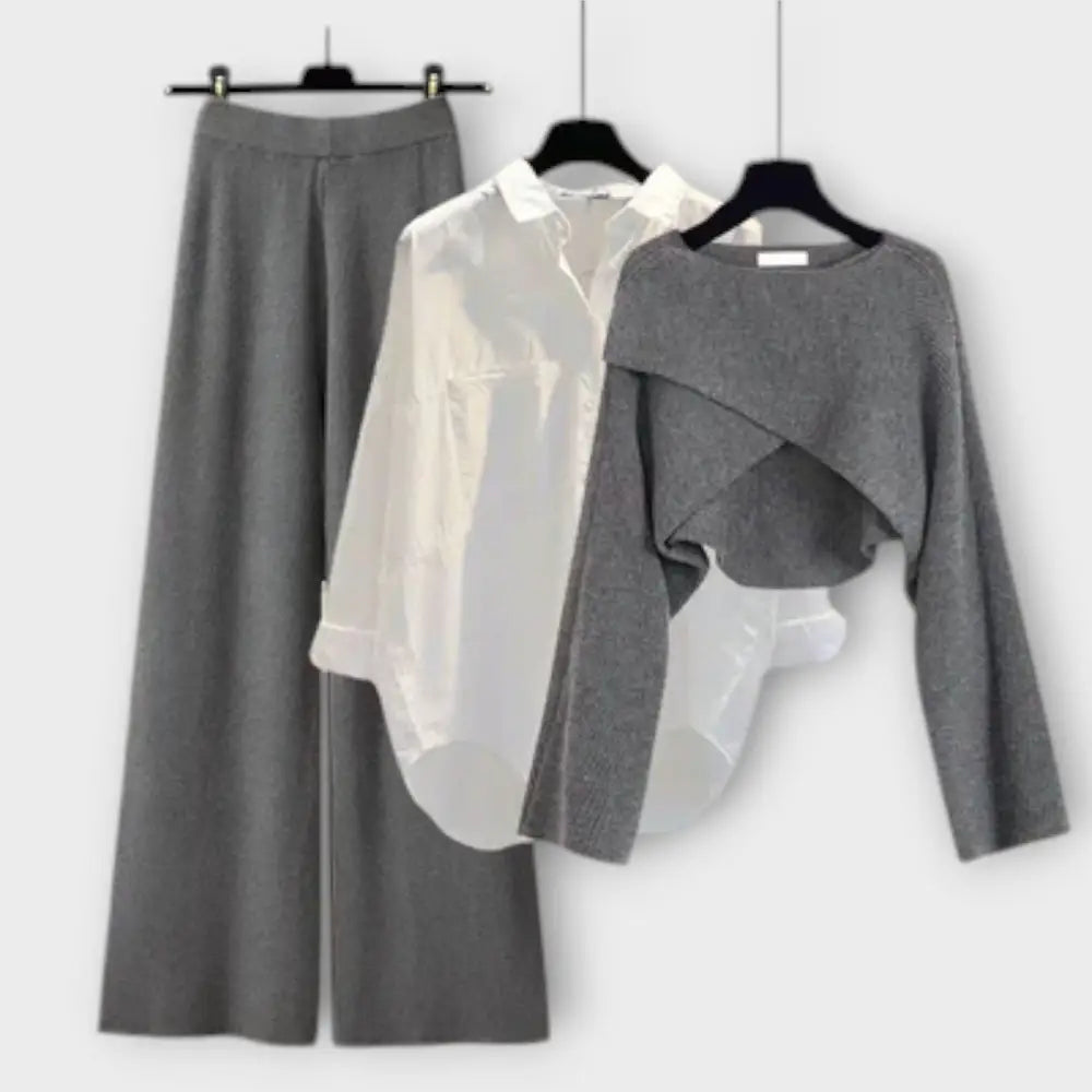 María – Conjunto Comodidad y Estilo Atemporal - Grau / S - CONJUNTOS
