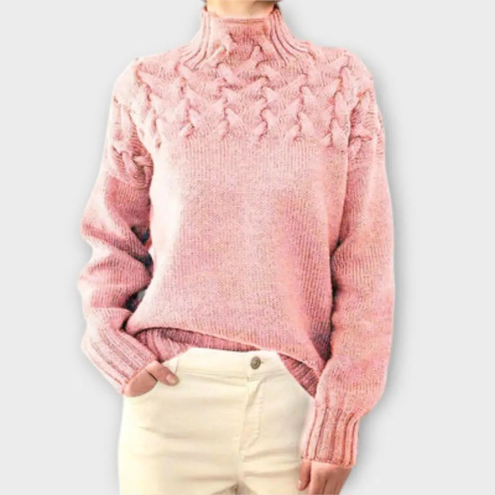 María – Suéter Textura Única y Estilo Chic - Rosa / S - Suéteres & Cardigans
