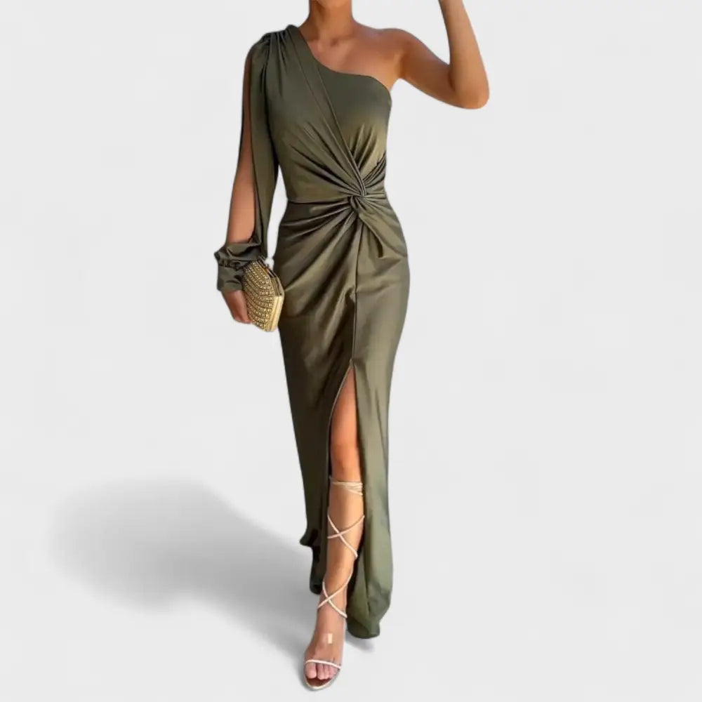 María – Vestido Asimétrico con Toque Sofisticado - Vestidos