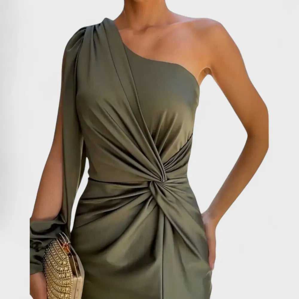 María – Vestido Asimétrico con Toque Sofisticado - Vestidos