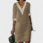 María – Vestido Estilo Fresco y Elegante - Khaki / S - Vestidos