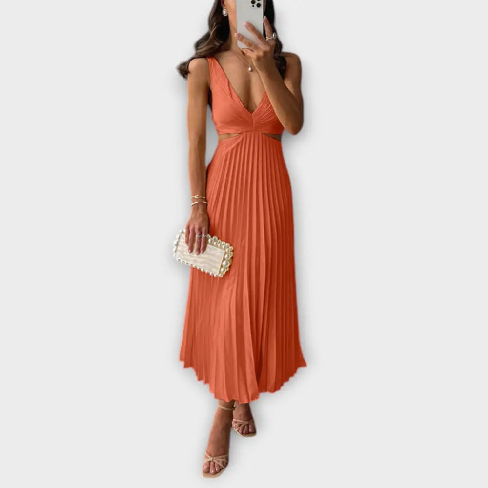 María – Vestido Magia de Noche - Naranja / S - Vestidos
