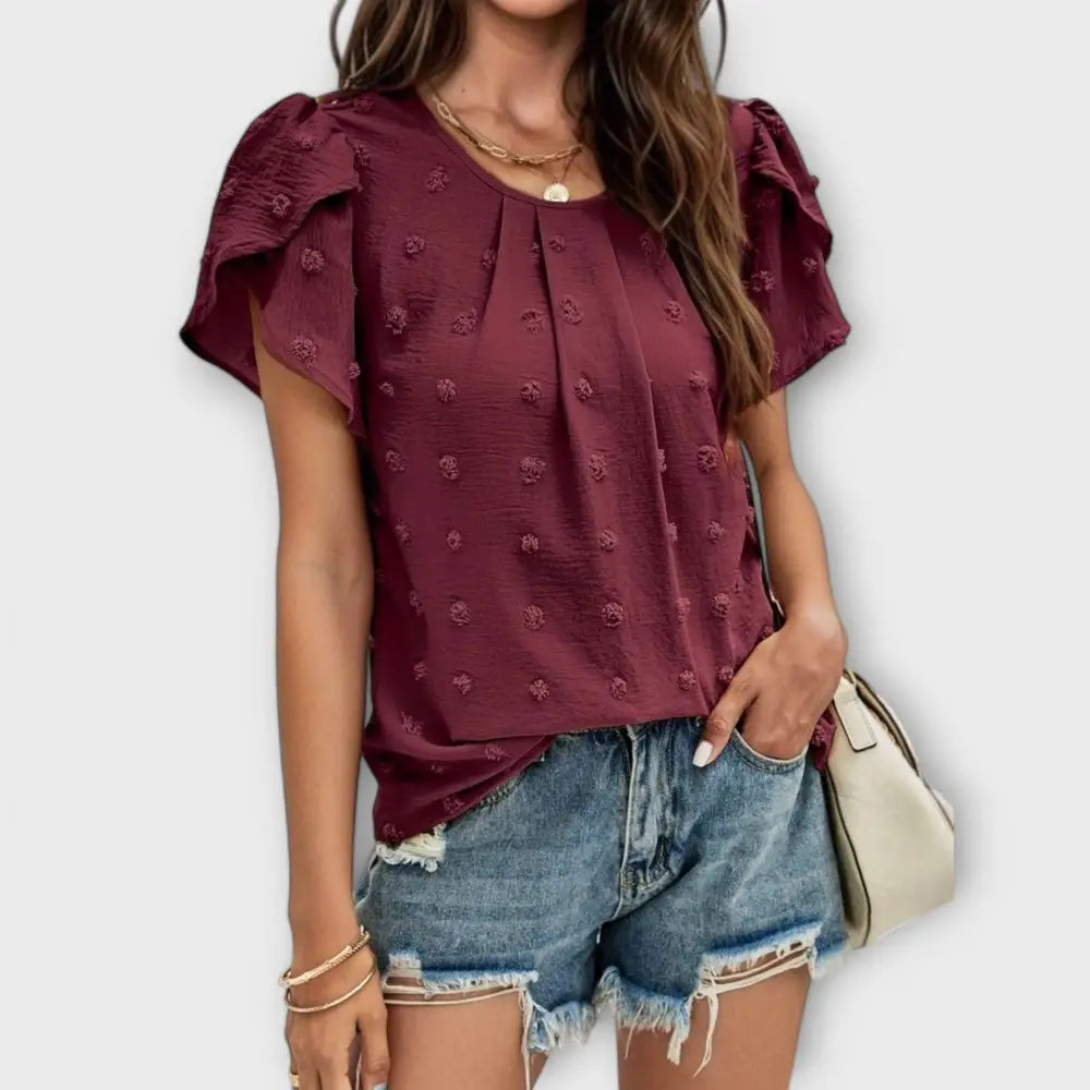 Mariana – Blusa Encanto Romántico - Bordeaux / XS - Mariana – Blusa Encanto Romántico > Blouses > >