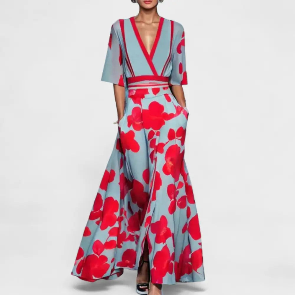 Marina – Vestido Elegancia Floral Atemporal - Vestidos