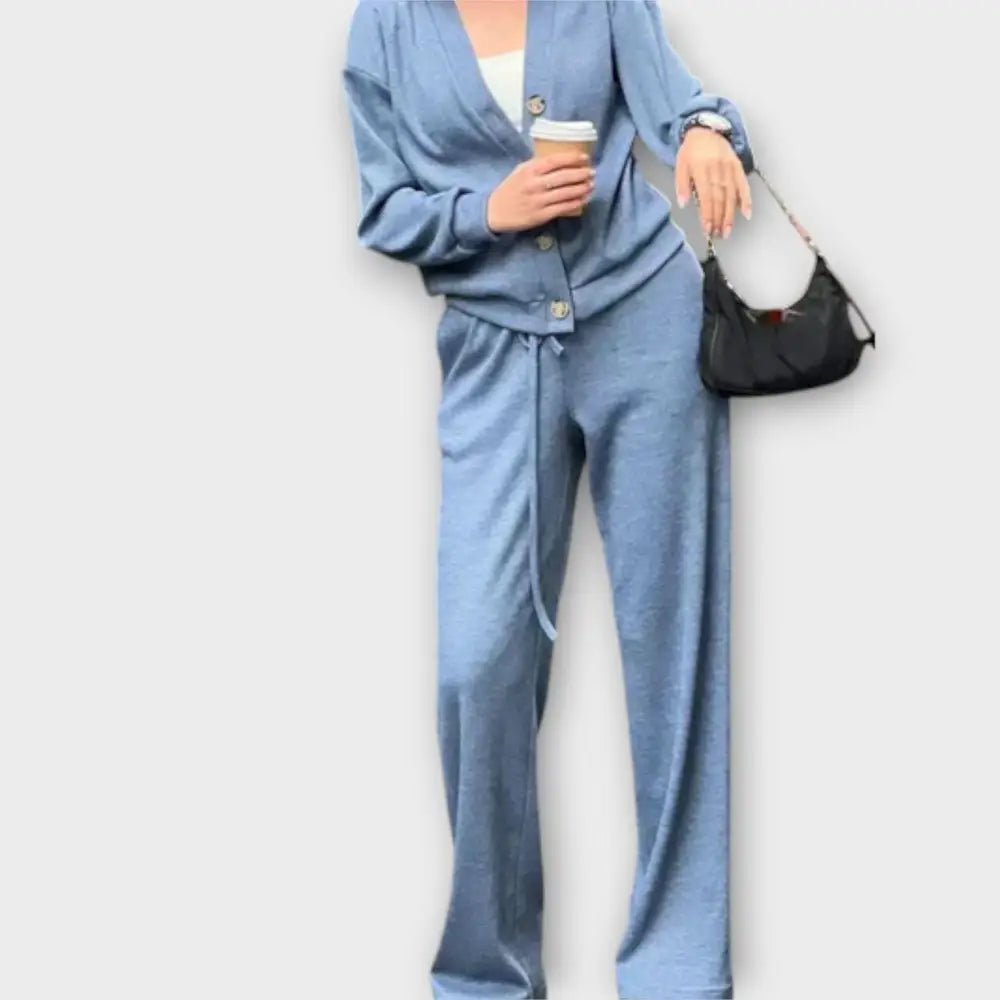 Marisol – Conjunto Estilo y Comodidad Elegante - Azul / S - CONJUNTOS