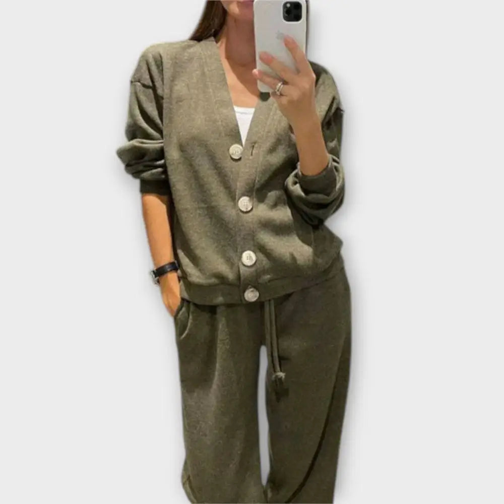 Marisol – Conjunto Estilo y Comodidad Elegante - Verde / S - CONJUNTOS