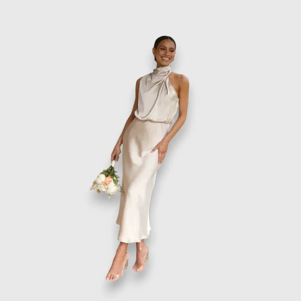 Marisol – Vestido Elegancia Atemporal - Creme / S - Vestidos