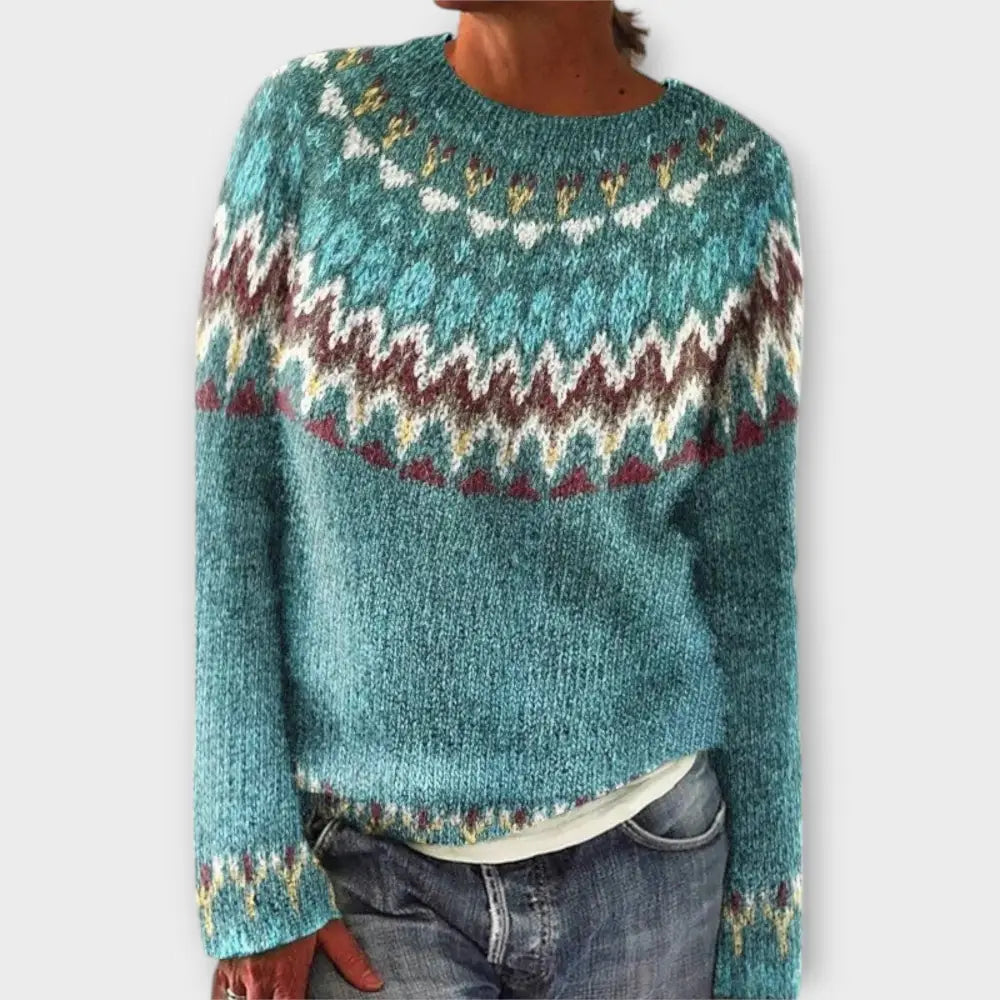 Mireia – Suéter Estilo Vintage Cálido y Chic - Azul / XS - Suéteres & Cardigans