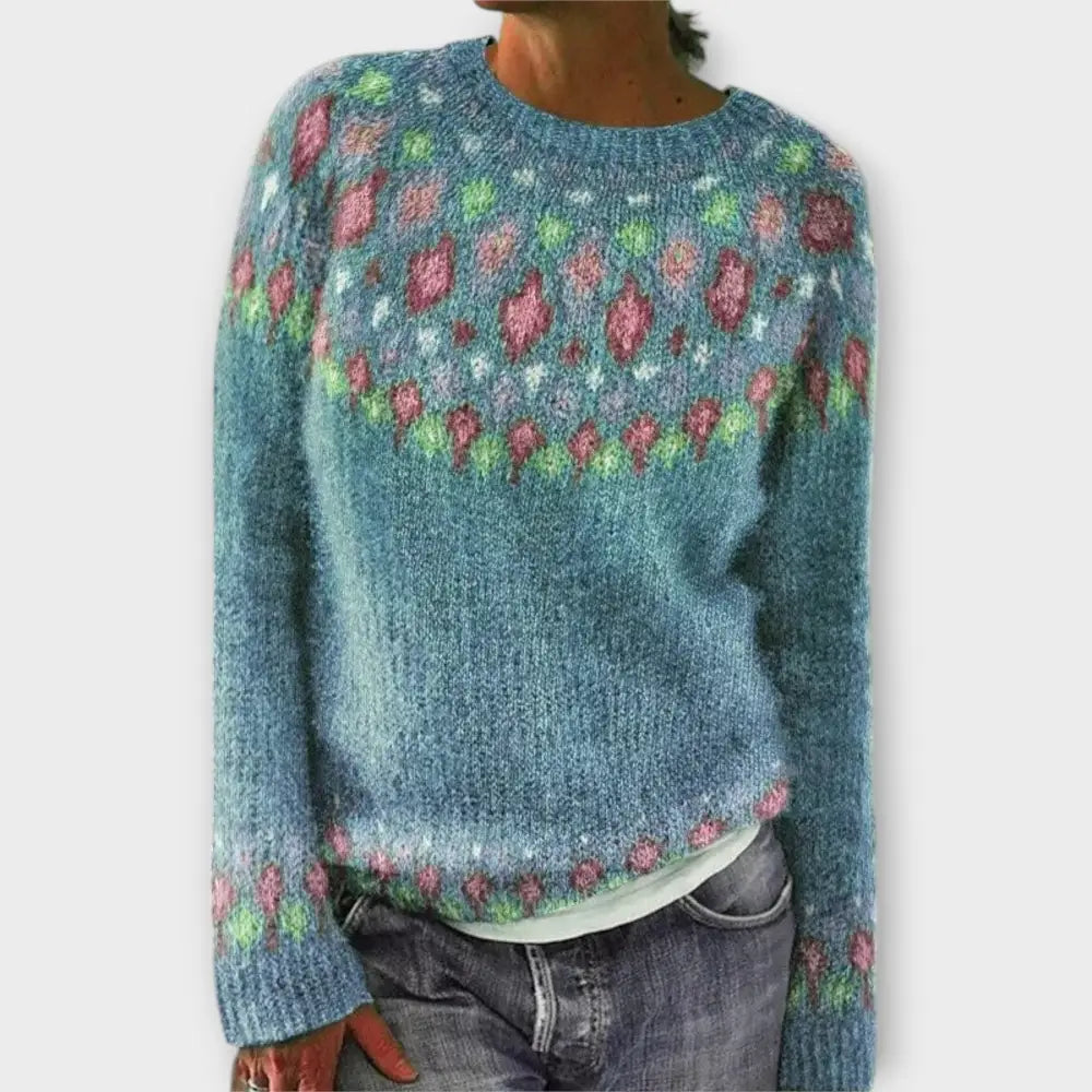 Mireia – Suéter Estilo Vintage Cálido y Chic - Dunkelblau / XS - Suéteres & Cardigans
