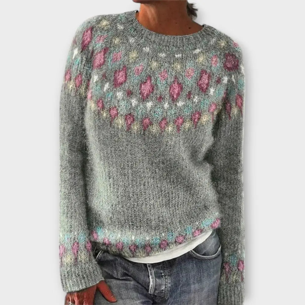 Mireia – Suéter Estilo Vintage Cálido y Chic - Grau / XS - Suéteres & Cardigans