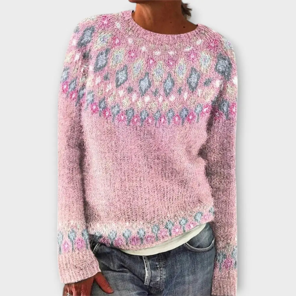 Mireia – Suéter Estilo Vintage Cálido y Chic - Pink / XS - Suéteres & Cardigans