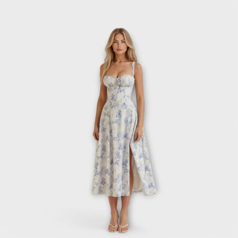 Mireia – Vestido Glamour de Noche - Azul / S - Vestidos