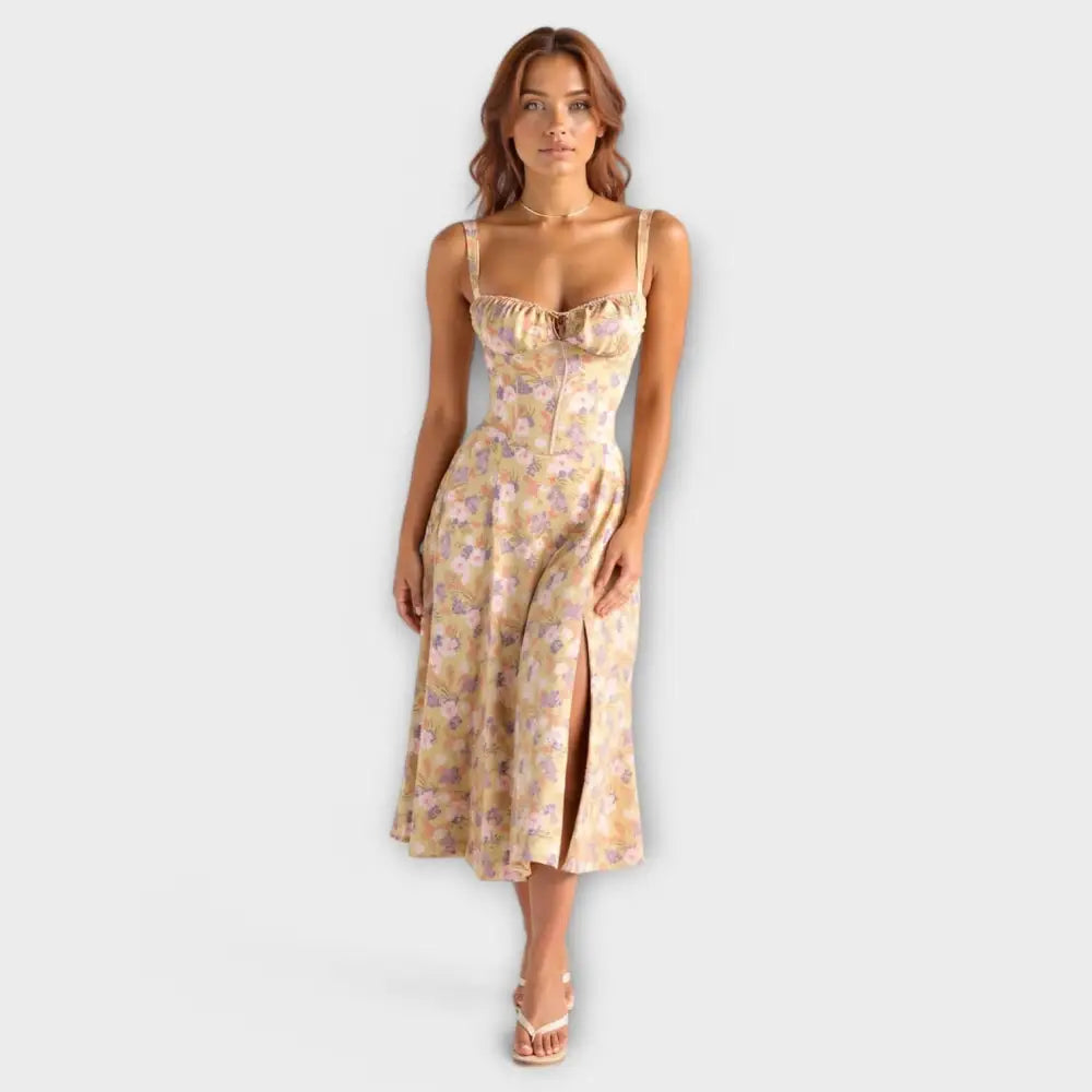 Mireia – Vestido Glamour de Noche - Gelb / S - Vestidos