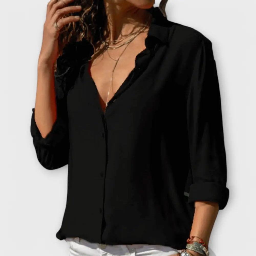 Mona – Blusa Elegancia y Confort Duradero - Negro / XS - Mona – Blusa Elegancia y Confort Duradero > Blouses > >