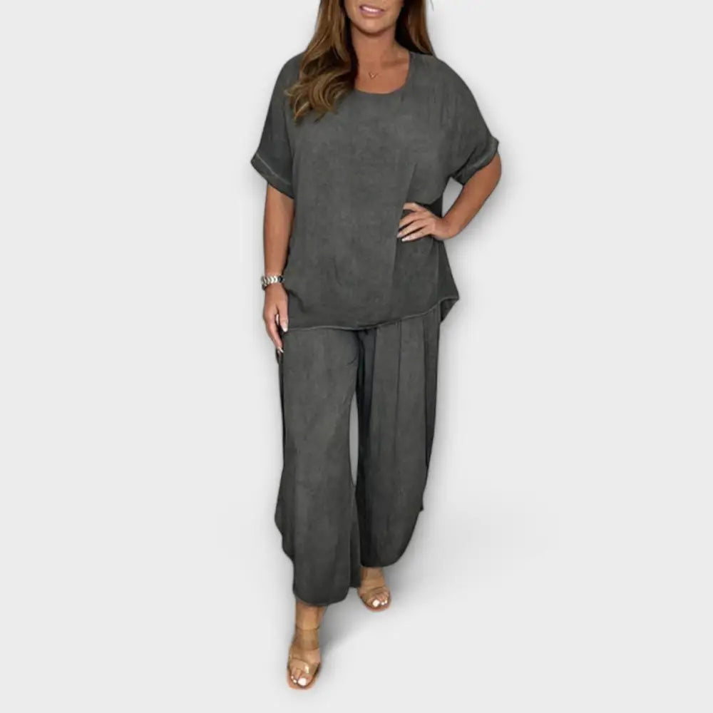 Naiara – Vestido Elegancia Versátil - Grau / S - CONJUNTOS