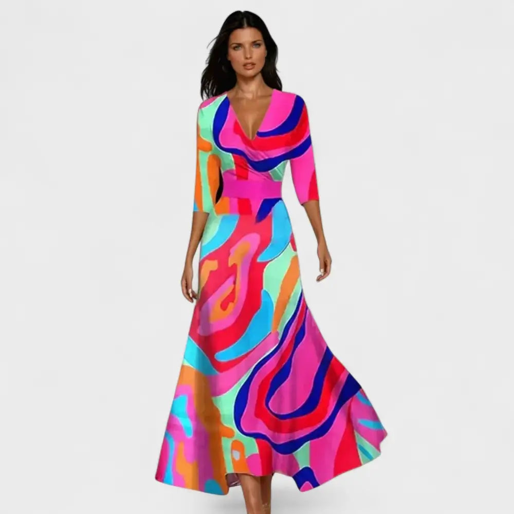 Natalia – Vestido Encanto Floral para Momentos Especiales - Colorido / XS - Vestidos