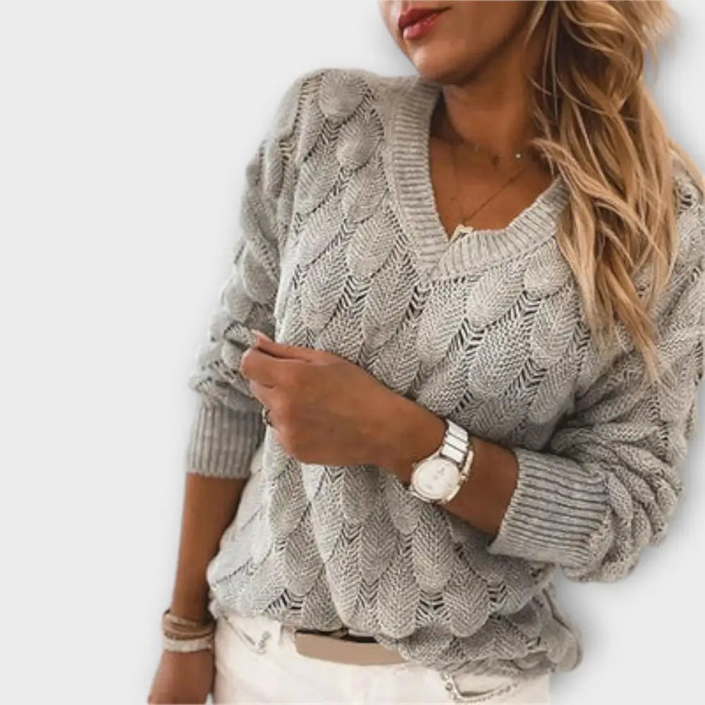 Noemí – Suéter Confort y Chic Atemporal - Grau / S - Suéteres & Cardigans