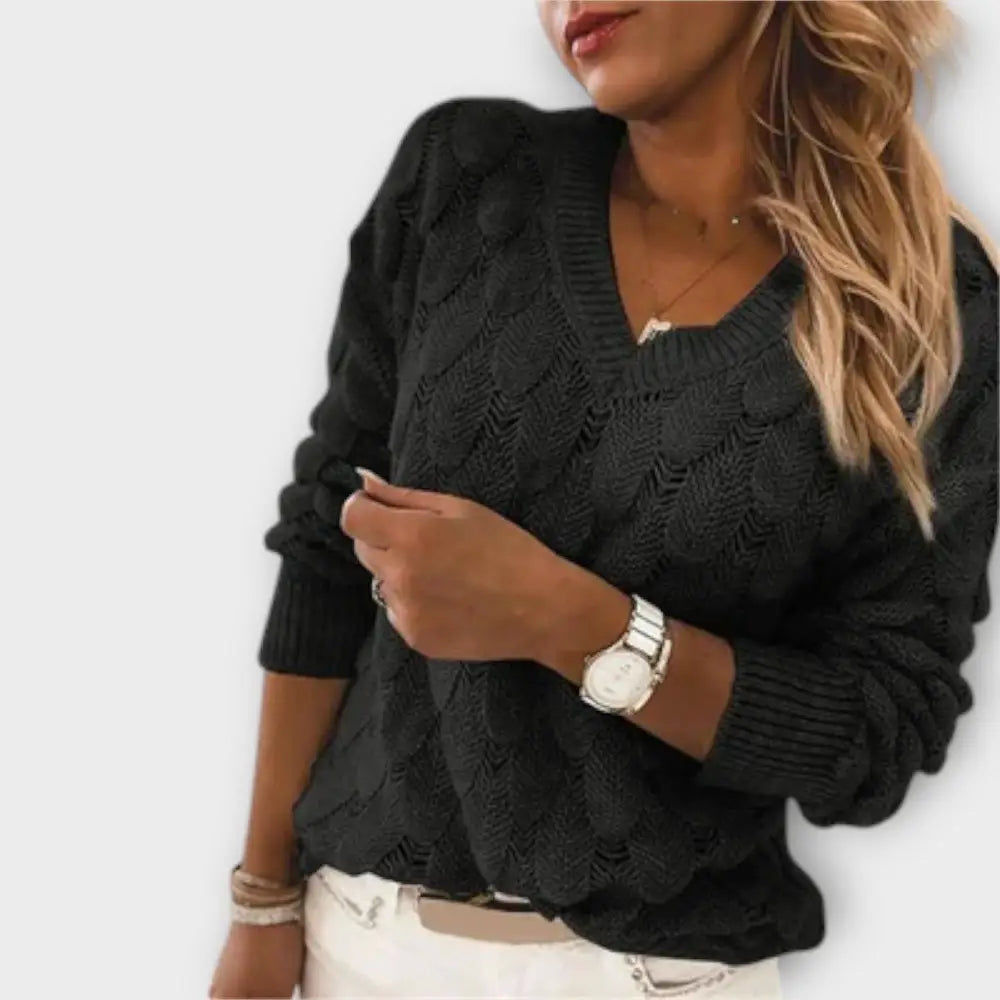 Noemí – Suéter Confort y Chic Atemporal - Negro / S - Suéteres & Cardigans