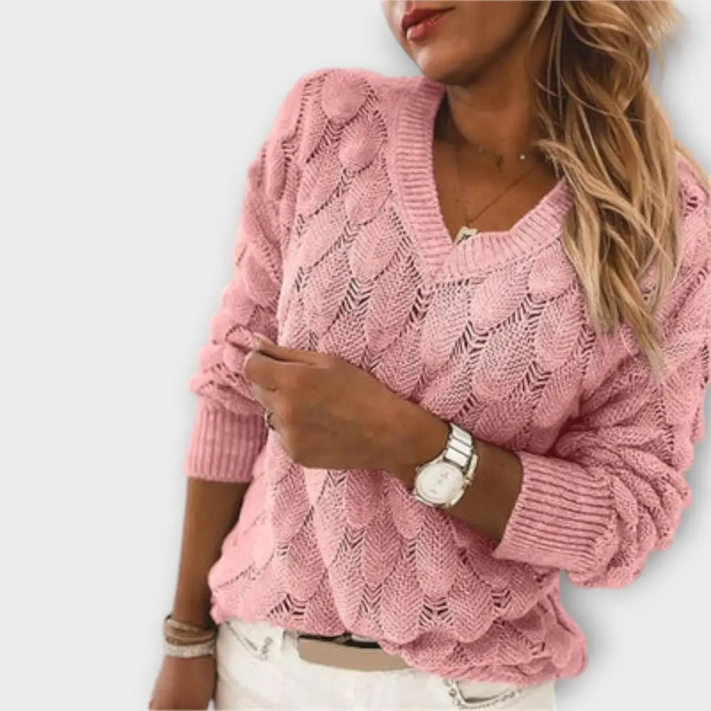Noemí – Suéter Confort y Chic Atemporal - Rosa / S - Suéteres & Cardigans