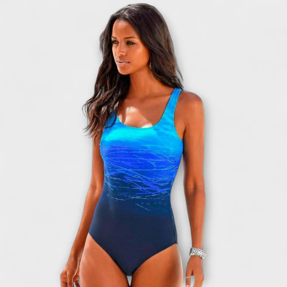 Nuria – Bañador Deportivo Elegancia Acuática - Blau / S
